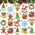 Realspring 20 Pcs Christmas Diamond Art Ornaments 5d Gingerbread Man Gnome - style: Classic