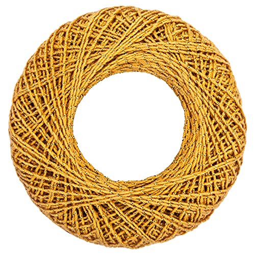 Red Heart Metallic Crochet Thread, 10, Gold - color: Gold, size: Size 10