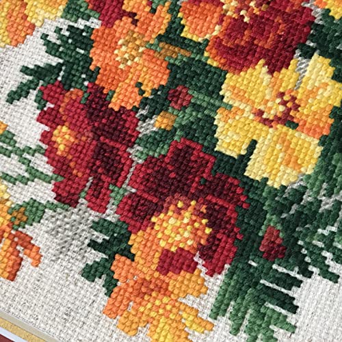 RIOLIS 1556 Marigolds Counted Cross Stitch Kit 7.75 x 7.75 in - style: Marigolds 1556