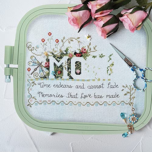 5 Pieces 5 Sizes Square Embroidery Hoops, Cross Stitch Hoop and ABS Plastic Embroidery Hoops for Embroidery,Cross Stitch and DIY Craft Sewing,Including 16pcs Gold Eye Sewing Needles - style: 5 sizes square