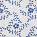 BENECREAT 3.17~3.3 Yards Linen Floral Fabric, 60 Inch Wide Decorative Fabric for Upholstery, Clothing Sewing and DIY Crafts, Blue & White