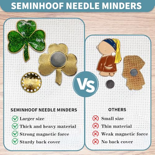 Magnetic Needle Minder Magnet Embroidery Accessories and Supplies Embroidery Needle Holder Cross Stitch Holder Needlework Supplies (Cardinal) (Shamrock) - size: Shamrock