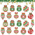 Realspring 20 Pcs Christmas Diamond Art Ornament 5d Ball Onion Finial Shape - style: Vintage