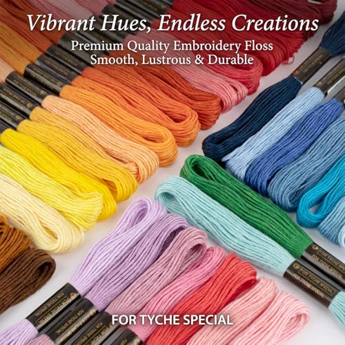 Sukh 100 Colors Embroidery Floss - Variegated Cross Stitch Thread Bulk - size: 100 foot