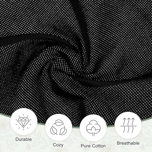 PATIKIL 14 Count Cross Stitch Cloth 19"x28", Embroidery Cotton Fabric DIY Cross Stitch for Handmade Needlework Art Crafts Machine Embroidery, Black - color: Black, size: 19"x28"