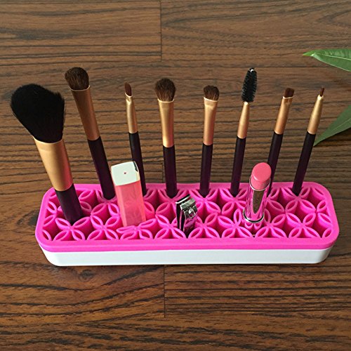 Desktop Organizers ,Cosmetic Storage Box& Desktop Storage Box Pink - color: Pink