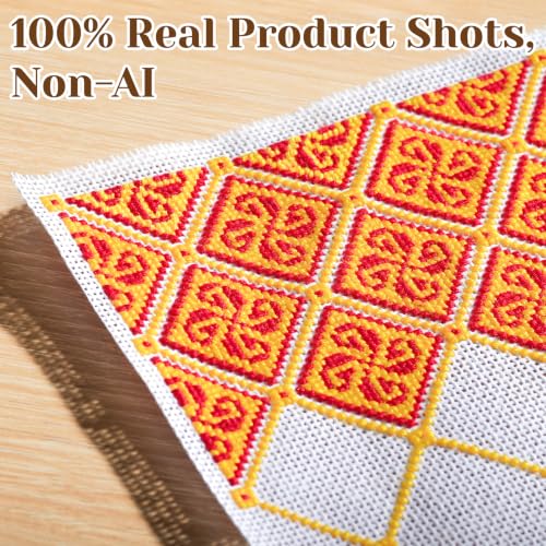 Needlepoint Canvas 18 Mesh, 20" x 18" Cotton Blank Canvas - color: White 18 Mesh 20*18in 1pcs