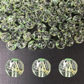10mm Hand-Drawn Glass Beads Bulk 160pcs Yellow Green Round - color: Yellow&Green 10mm