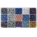 INSPIRELLE 2400pcs 4mm Bicone Beads Faceted Crystal Glass Briolette Beads - color: Electroplate Colors
