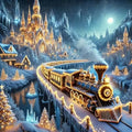 KTHOFCY 5D DIY Holiday Winter Christmas Fantasy World Diamond Painting Kits for Adults,Christmas Scene Full Drill Embroidery Cross Stitch Crystal Painting Wall Decor Painting Dots Kits 11.8X11.8inch