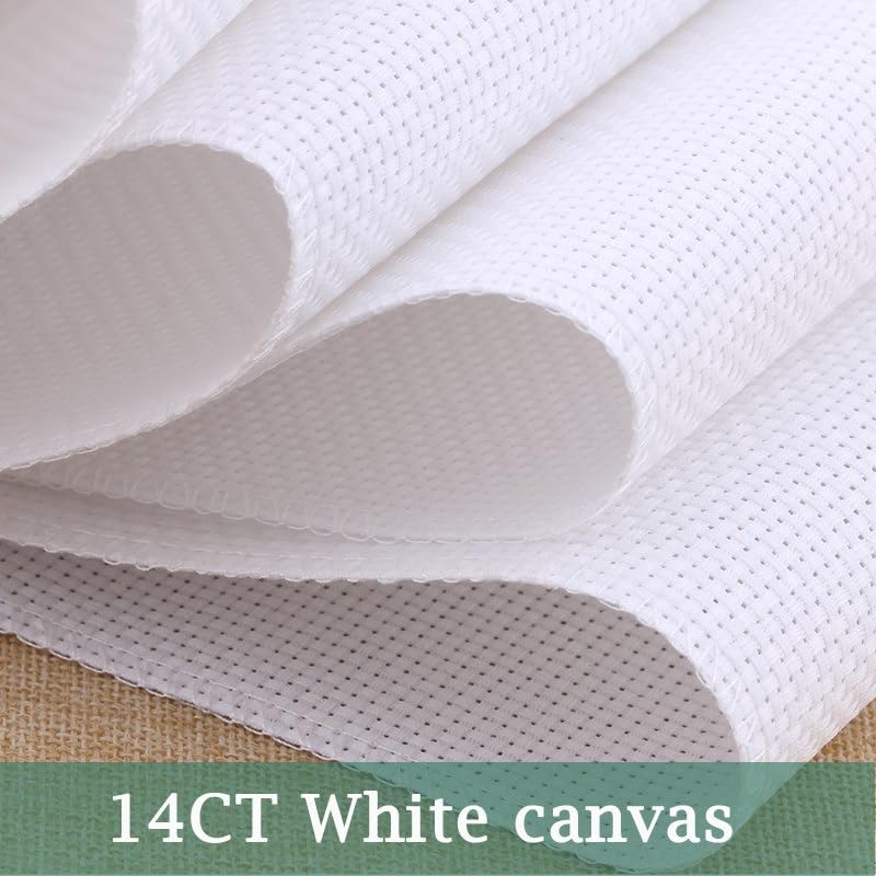 Stitchmelody 14CT Counted Cross Stitch Kits,DMC Unprinted Pattern Embroidery Set Needlework-Tiger and Bee 7''×7.5'' - color: 14CT Counted/Unprinted Kit,Tiger and bee 7''×7.5''