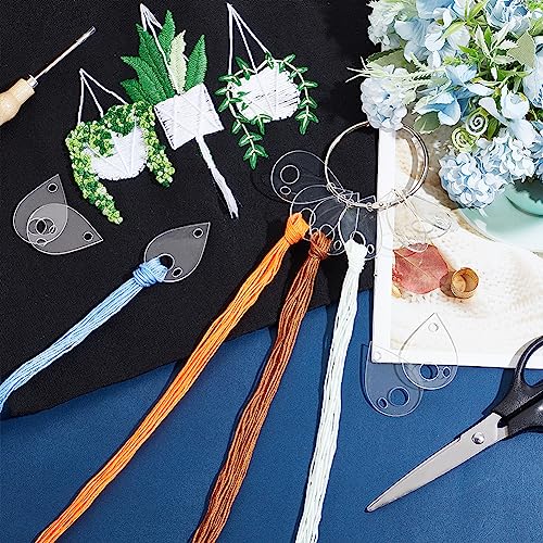 OLYCRAFT 50Pcs Clear Acrylic Bobbins with Hinged Ring Teardrop Acrylic Bobbins Cross Stitch Tread Bobbins Sewing Thread Winding Thread Bobbins Organizers for Sewing Storage DIY Crafts - color: Teardrop
