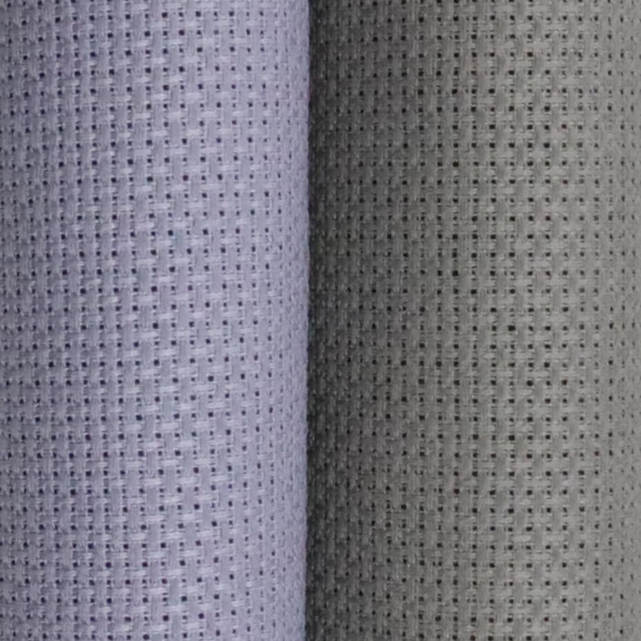 KCS 2 pc of 15" x 18"(38cmx45cm) 16 Count Cross Stitch Cotton Aida Cloth Needlework Fabric Box (Light Steel Grey+Medium Grey,16CT) - color: Light Steel Grey+medium Grey, size: 16CT