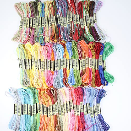 KCS 78 skeins of Polycotton Color Variegated 6 Stranded Cross Stitch Threads Embroidery Floss