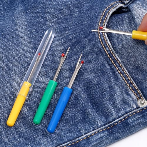 12pcs Convenient Handhold Sewing Seam Ripper/Collapsible Stainless Steel Thread Remover/Crafting Removing Threads Tool