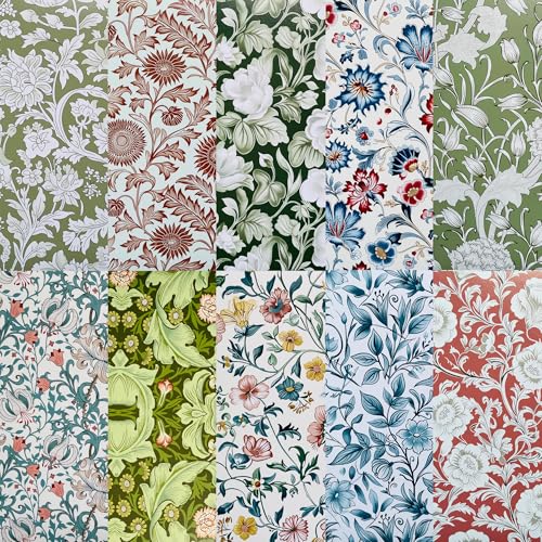 100% Cotton Quilting Fabric Jelly Roll Fabric-Morris Pattern A - color: Morris Pattern a