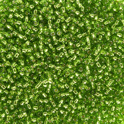 John Bead 24g Vial Czech Glass Seed Beads 10/0 Sugarcane Green Beads for Jewelry Making Crafts - color: Sugarcane Green