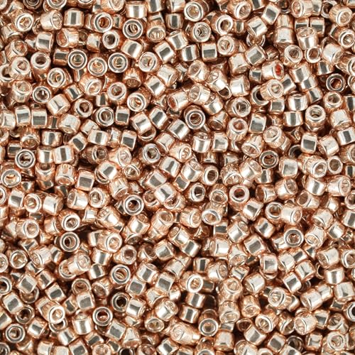 Miyuki Delica Seed Beads - color: DB0411 - Galvanized Gold Dyed