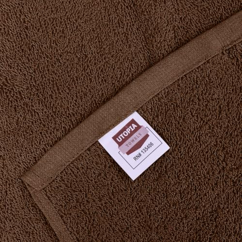 Utopia Towels Kitchen Bar Mops, Pack of 12, 16x19 in, 100% Cotton, Brown - color: Brown, size: 12 Pack