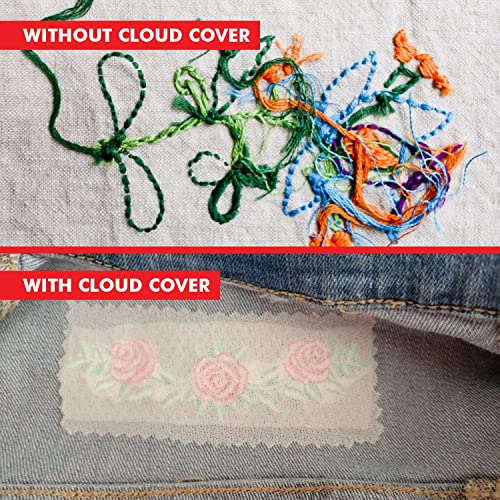 Superpunch Cloud Cover Stitch Embroidery Backing, White, 12 in x 10 yd - color: White, size: 12" x 10 yards roll