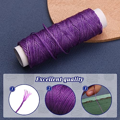 Waxed Thread, Upholstery Needle and Thread 32 Yards Purple - color: Purple, size: 32Yard