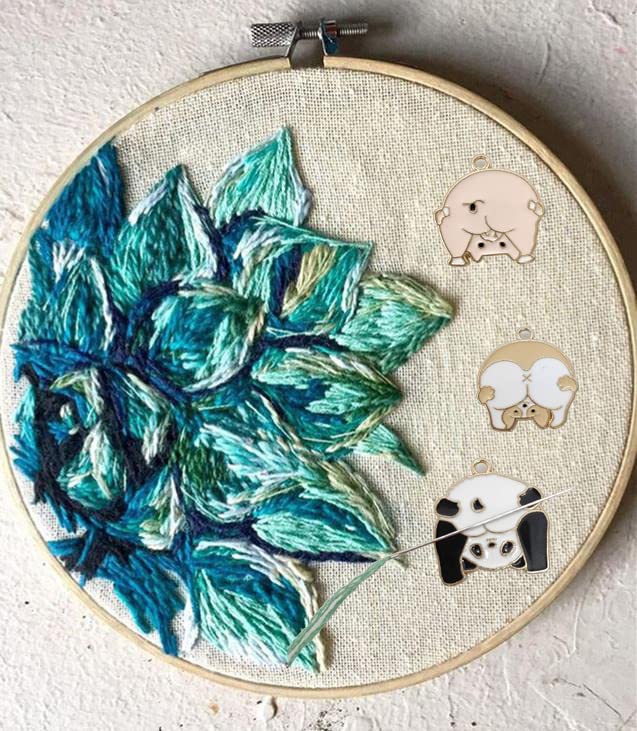 Panda Piggy Shiba Inu (3 Pieces) Needle Minder Magnetic Needle Keeper for Cross Stitch Embroidery Sewing Needle and Pin Holders