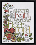 Tobin DW2795 14 Count Heartfelt be Strong Counted Cross Stitch Kit, 8 by 10-Inch