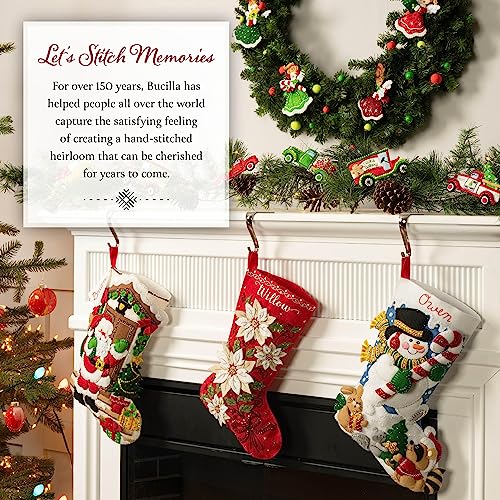 Bucilla Felt Applique 6 Piece Ornament Making Kit, Festival of Trees, Perfect for DIY Arts and Crafts Projects, 89662E