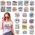 Dazoratix Funny Sarcastic Iron on Patches - 24 Sheets Sarcasm DTF Ready to Press Heat Transfer Vinyl Designs Stickers Black Humor Joke Decals for T-Shirts Women Clothes DIY Crafts Clothing Appliques - style: Sarcastic