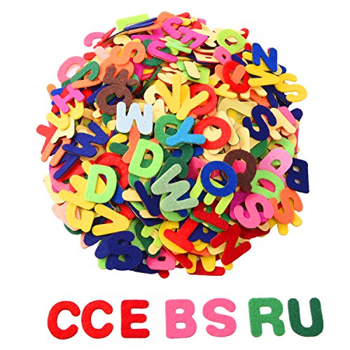 Outus 500 Pcs Felt Letter Stickers Self Adhesive Alphabet, 1 Inch