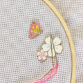 2 Pieces Pink Flower Butterfly Needle Minders, Cute Women Magnetic Needle Nanny Keeper, Cute Cross Stitch Embroidery Needlepoint Needlework Accessories Set for Sewing Needle and Pin Holders (Pink) - color: pink