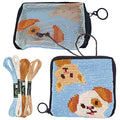 Needlepoint Kit for Kids Ages 6-12 - Cat & Dog Wallet Cross Stitch Craft - color: Cat and Dog
