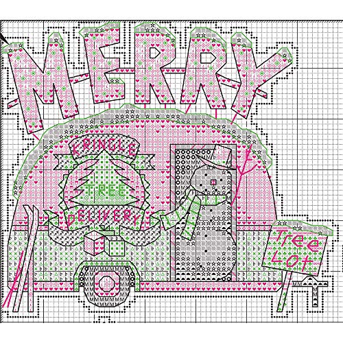 Dimensions Holiday Truck Ornaments Counted Cross Stitch Kit, Set of 4 - color: Holiday Truck
