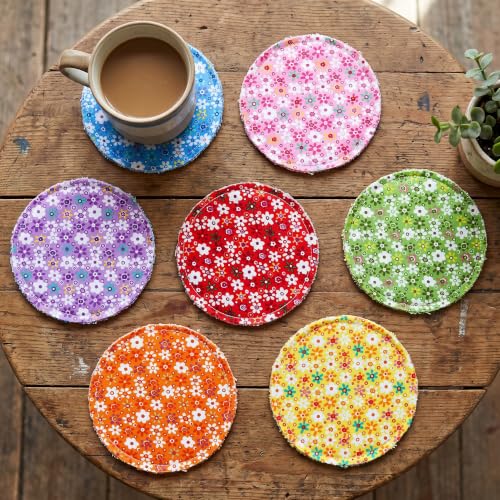 Kingdder 15 Pcs 20 x 20 Cotton Fabric Floral Square Quilting Patchwork Flower Fabric Fat Quarter Colorful Printed Square Patchwork Fat Bundles for DIY Crafts Cloths Handmade Supplies - style: Floral