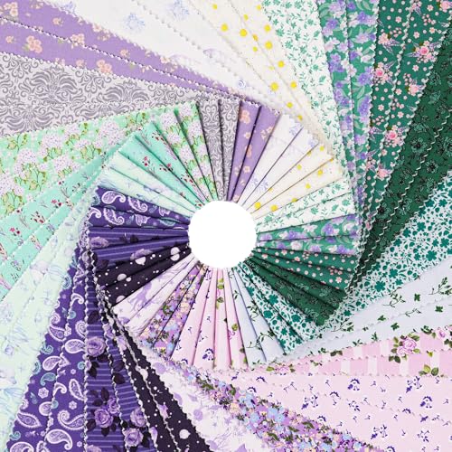 Craftido-20 Options-100% Cotton Jelly Roll Fabric Precut Strips for Quilting, Crafting, and Sewing, 40 Strips 2.5" x 44" Assorted Bundles for Rug, Quilt Project, DIY Craft and Home Decor-Happy Mermaid - color: Happy Mermaid