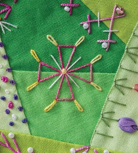 Joyful Daily Stitching, Seam by Seam: Complete Guide to 500 Embroidery-Stitch Combinations, Perfect for Crazy Quilting