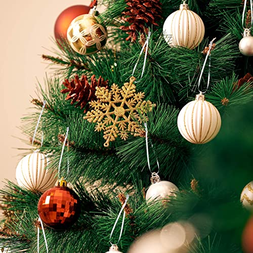 Hoolerry 500 Pieces Silver Ribbon Hangers Ornament for Christmas Tree