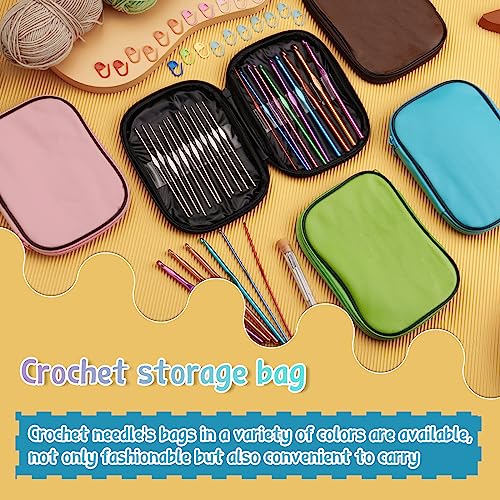 IMZAY 110 Pcs Crochet Hooks Set 0.6–6.5mm Crochet Needles for Yarn - color: Green, size: 110 Pcs