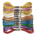 11 Skeins Metallic Embroidery Thread,Multi-Color Embroidery Floss for DIY