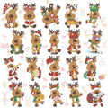 Tondiamo 20 Pcs Christmas Diamond Painting Keychain Kits 5D DIY Diamond Art Pendants Double Sided Hanging Key Chains for Christmas Party Decoration DIY(Deer Style) - style: Deer Style