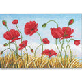 Povitrulya Native Fields Embroidery Kit with Poppy Flowers Counted Cross Stitch Pattern - color: Native Fields