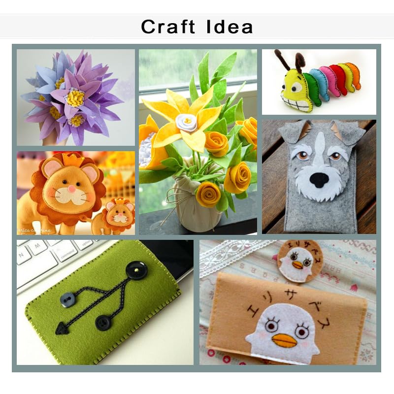 YYCRAFT Craft Soft Felt Sheets 9 Inch X 12 Inch - 40 Pack(20 Colors) - color: 40 Pack(20 Colors)