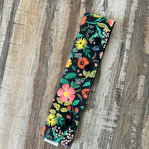 DPNs Needle Cozy, DPN Holder, Double Pointed Needle Case for Sock, Glove or Hat Knitting (BlackFloral)