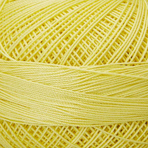 Handy Hands 210-Yard Lizbeth Cotton Thread, 25gm, Light Lemon