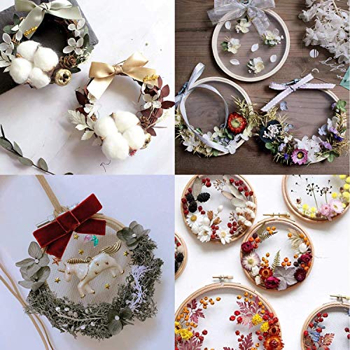 FEBSNOW 16Pcs 4 Inch Embroidery Hoops Adjustable Circle Cross Stitch Ring - style: 4 Inch