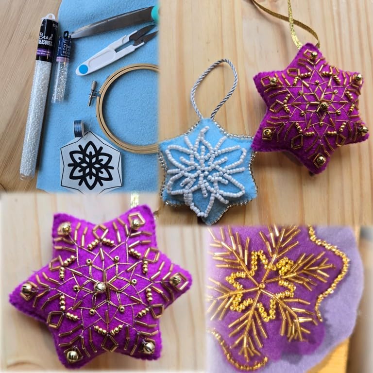 Water Soluble Embroidery Patterns Stabilizers, Stick and Stitch Embroidery Transfers Paper Tear Away Embroidery Stabilizer with Fun Designs for Stitching, Flowers and Animals (DogsCatsBunnies) - color: Snowflakes X3