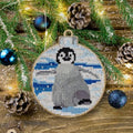 Wizardi Wonderland Crafts Cross-Stitch kit on Wood FLW-013 - color: White Penguin