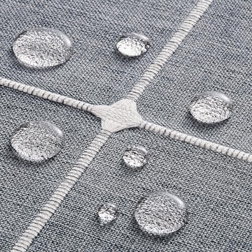 ZeeMart Grid Embroidered Rectangle Hemmed Tablecloths 60x84in, Blue Ashes - color: Blue Ashes, size: 84" x 60" (Rectangular)