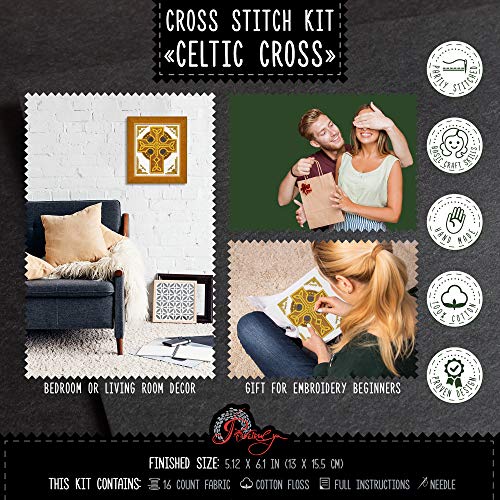 Povitrulya Counted Cross Stitch Kit 'Celtic Cross'