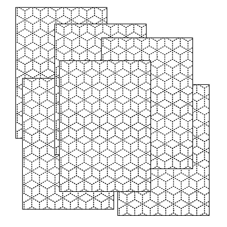 Sashiko Stick & Stitch Patterns, Japanese Embroidery Templates, Dissolvable Transfer Paper for Visible Mending (Larger) (Cubes) - color: cubes